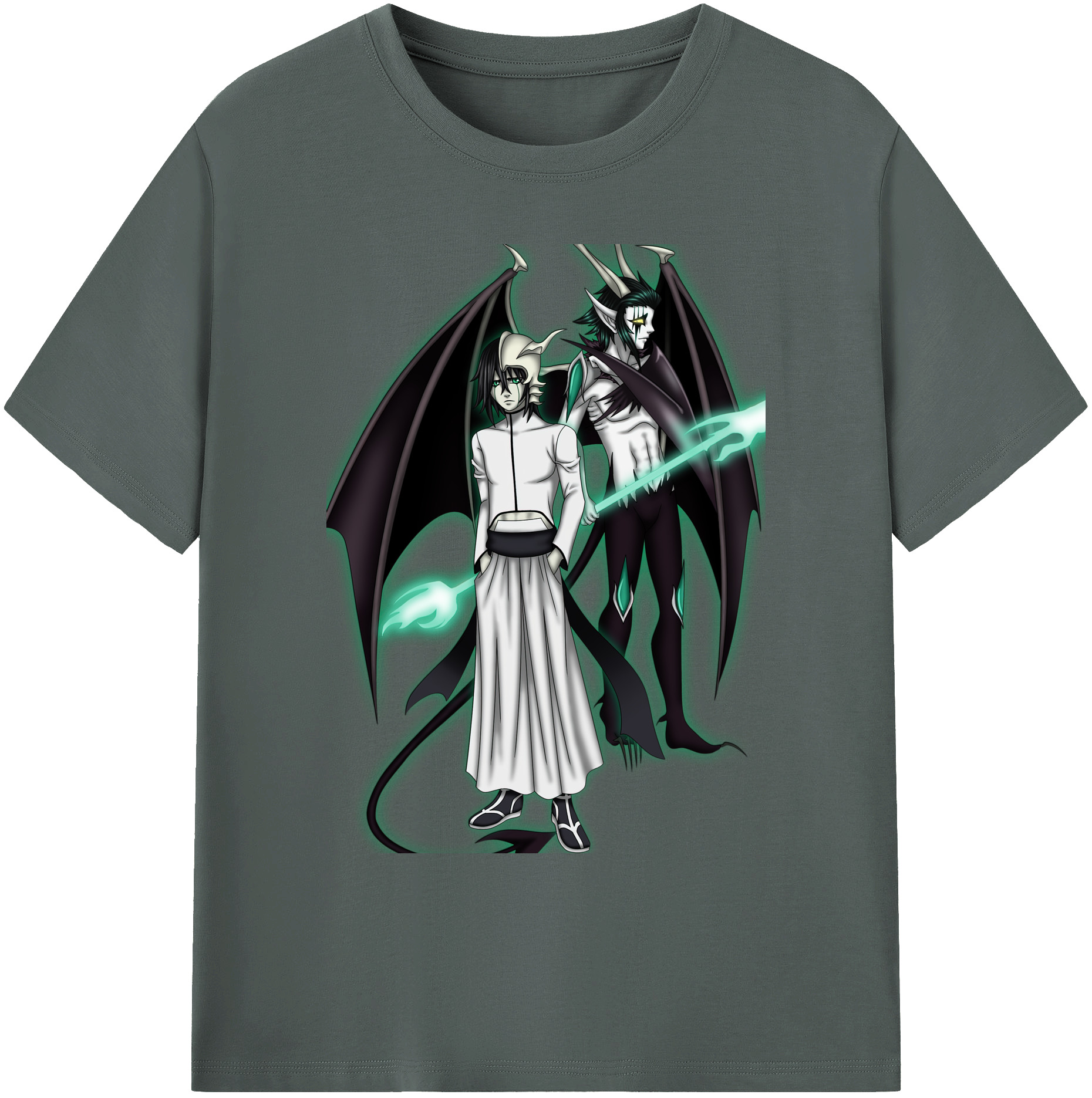 （画像用） ブリーチ ウルキオラ·シファー BLEACH Ulquiorra cifer 綿100％ メンズ半袖Tシャツ｜肌触りやわらか＆通気性